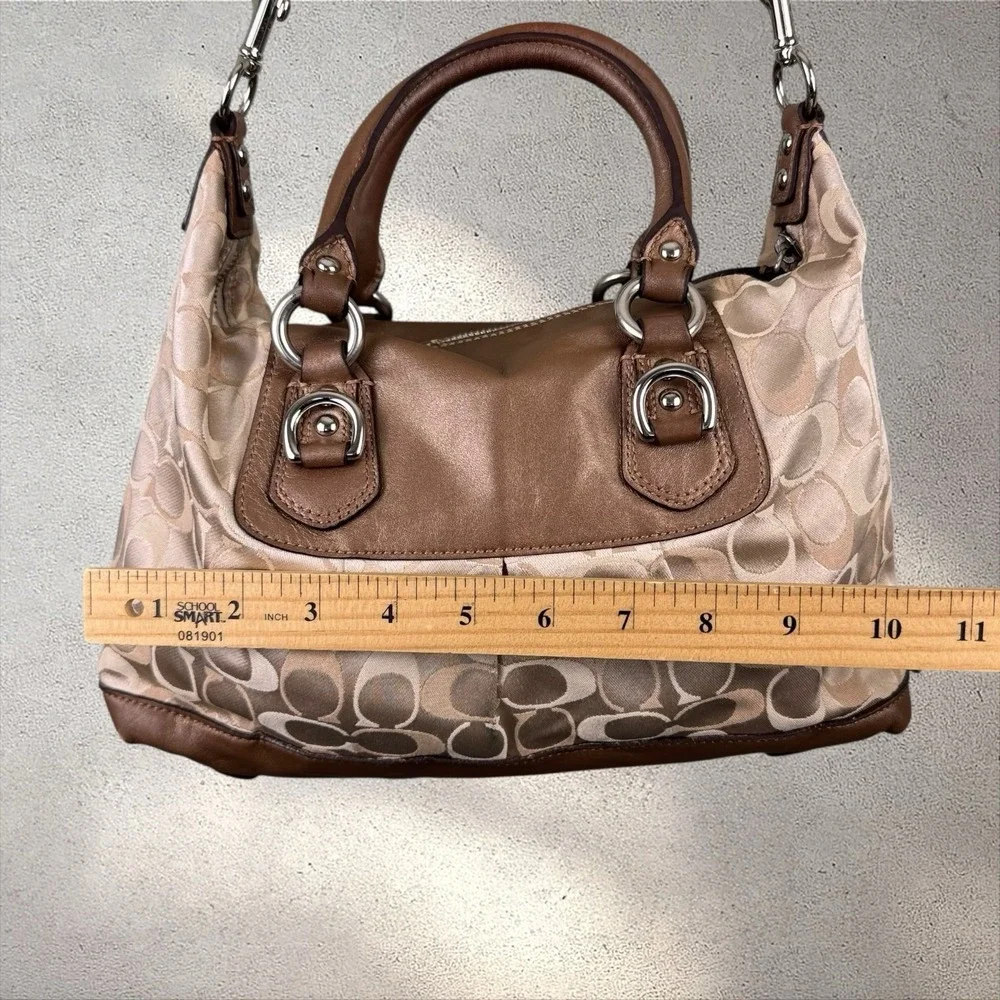 Coach Ashley Satin Leather Convertible Satchel Shoulder Bag - Picture 7 of 9